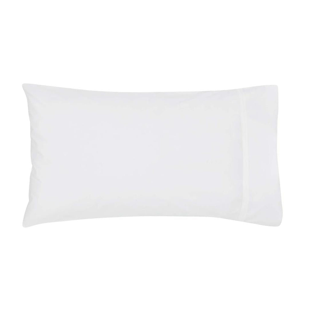 Bedeck of Belfast Fine Linens 300 Thread Count Egyptian Cotton Housewife Pillowcase - White - Beales department store