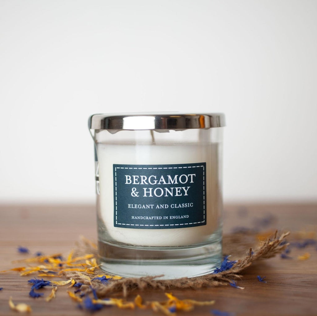 Bergamot & Honey Pastel Medium Candle glass - Beales department store