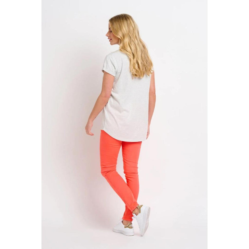 Brakeburn Abstract Palms Tee - Off White - Beales department store