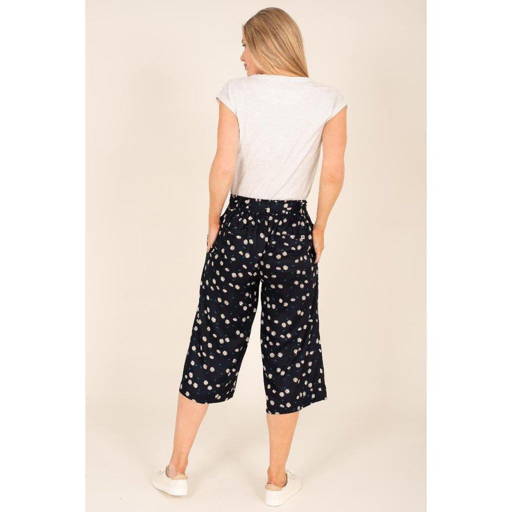 Brakeburn Daisy Wide Leg Cullotes - Navy - Beales department store