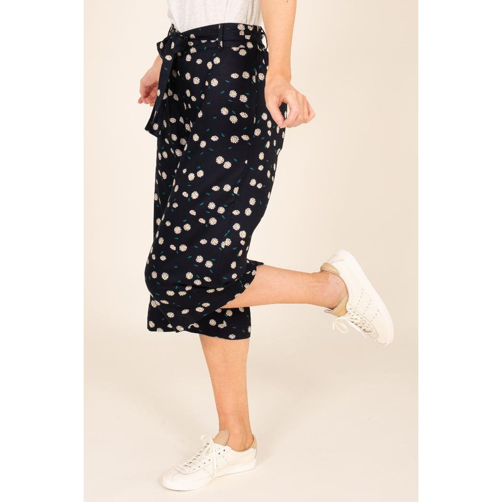 Brakeburn Daisy Wide Leg Cullotes - Navy - Beales department store