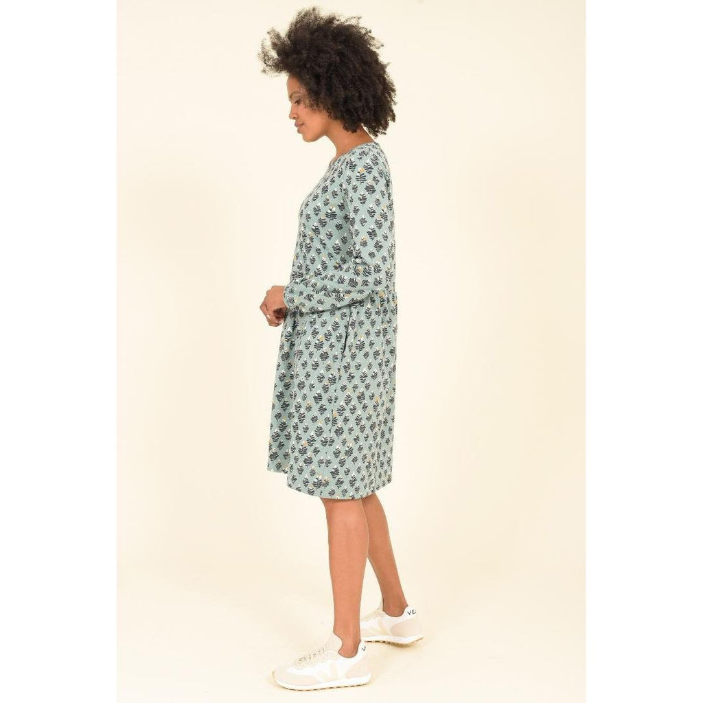 Brakeburn Esme Jersey Dress - Mineral Blue - Beales department store