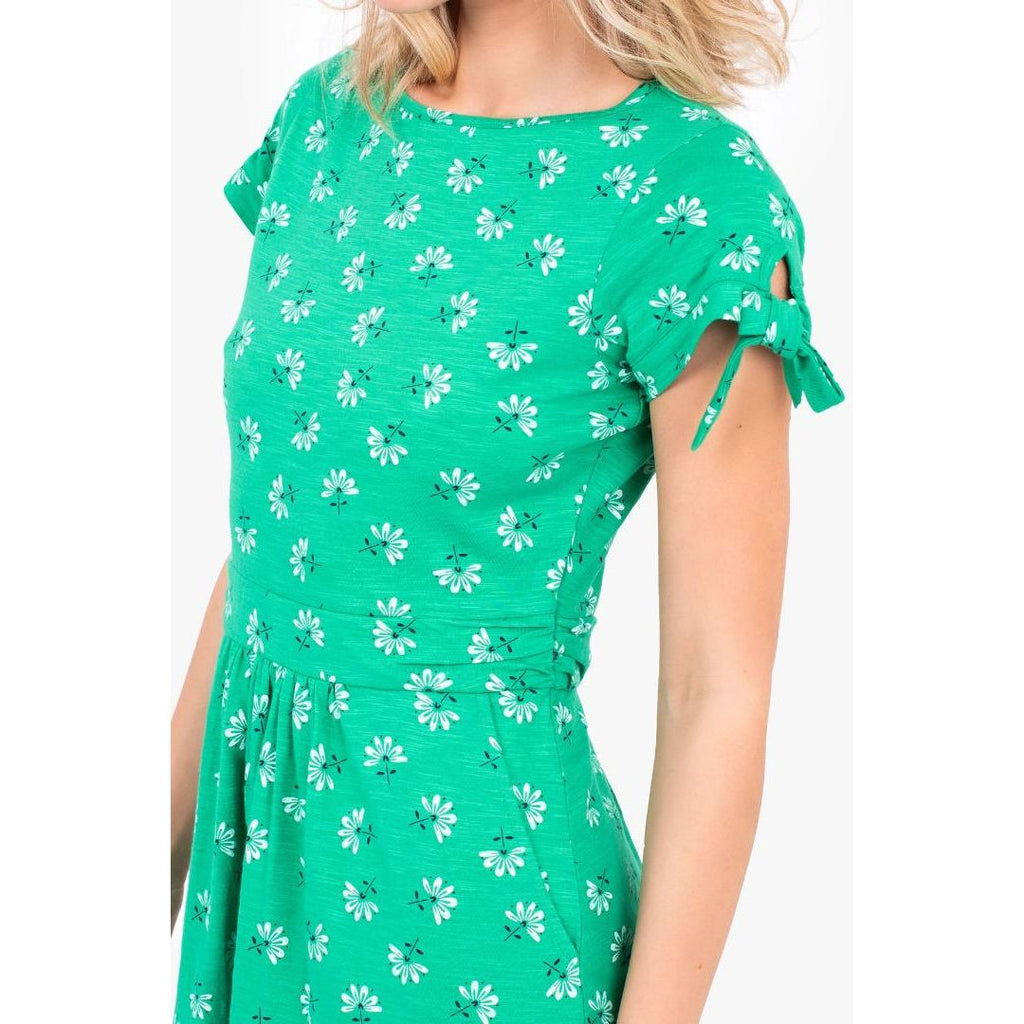 Brakeburn Eva Jersey Dress - Green - Beales department store