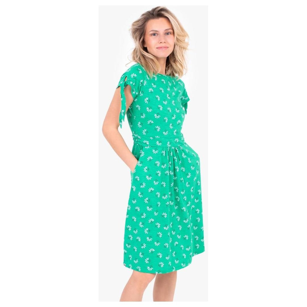 Brakeburn Eva Jersey Dress - Green - Beales department store