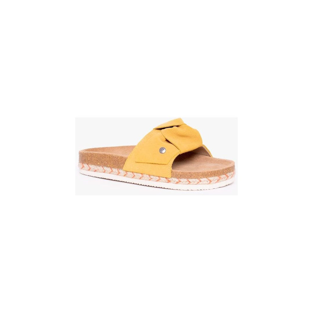 Brakeburn Knot Front Sandals - Yellow - Beales department store