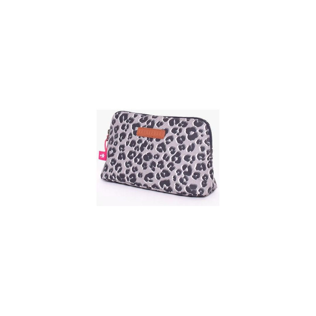 Brakeburn Leopard Spot Make Up Bag - Grey - Beales department store