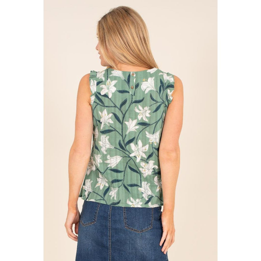 Brakeburn Lily Trapeze Vest - Green - Beales department store