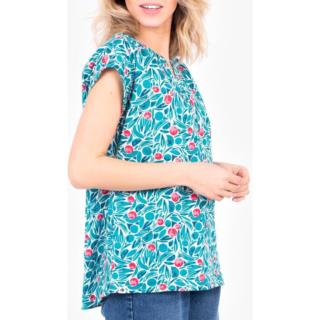 Brakeburn Orchard Blouse - Blue - Beales department store