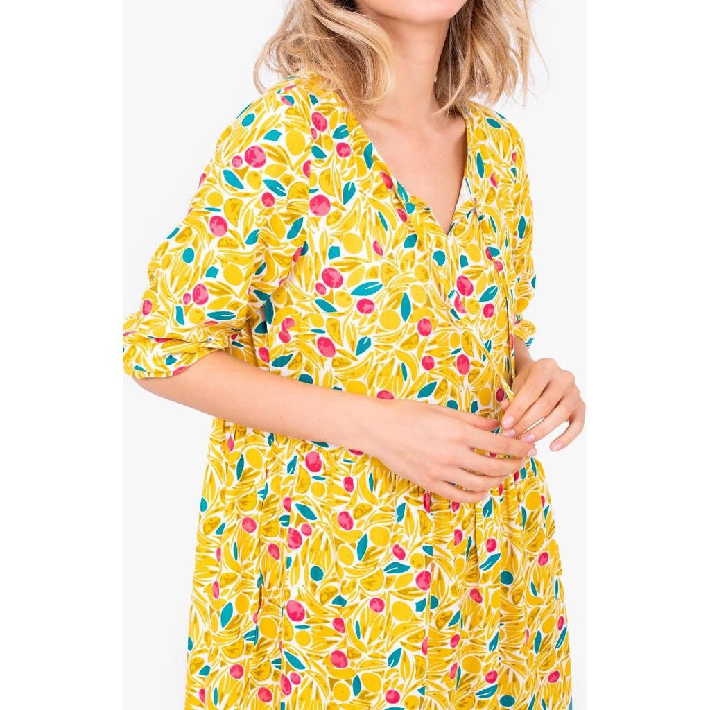 Brakeburn Orchard Dress - Yellow - Beales department store
