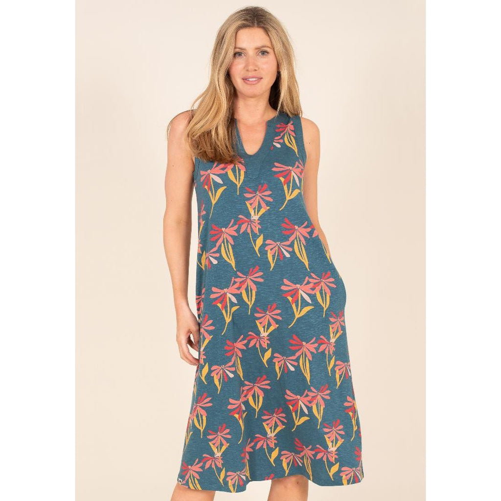 Brakeburn Stemmed Floral Beach Dress - Multi - Beales department store