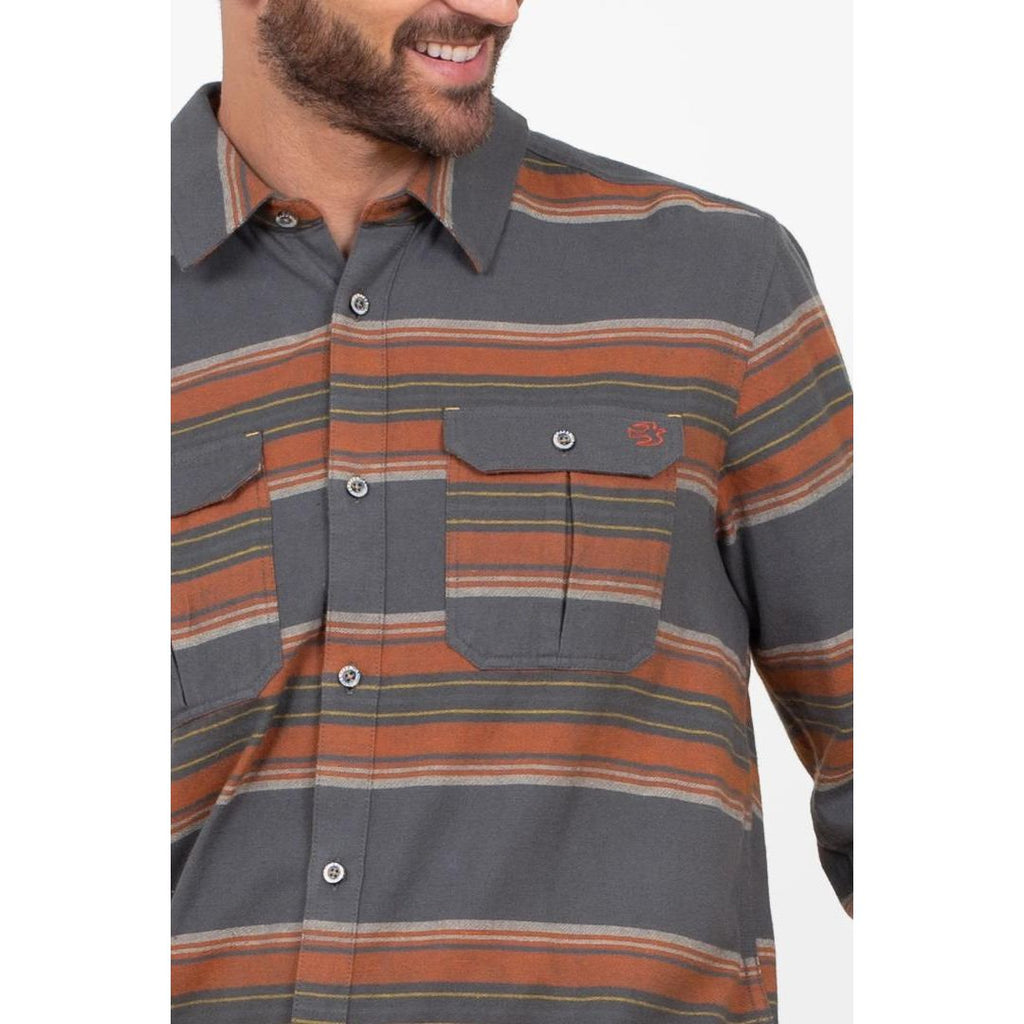 Brakeburn Stripe Shirt - Grey - Beales department store