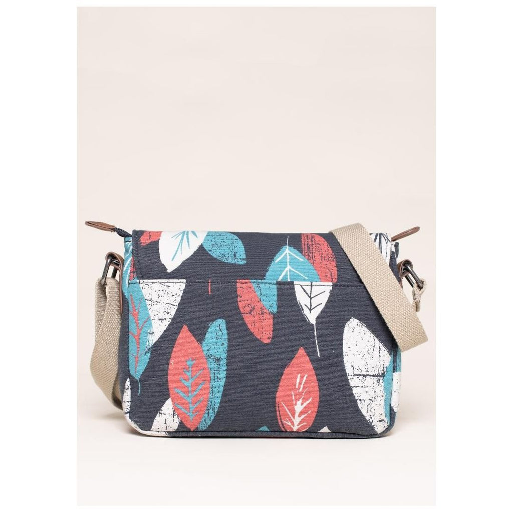 Brakeburn Textured Leaf Roo Pouch - Navy - Beales department store