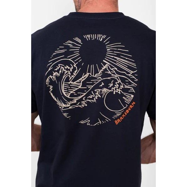 Brakeburn Wild Sea Navy Tee - Beales department store