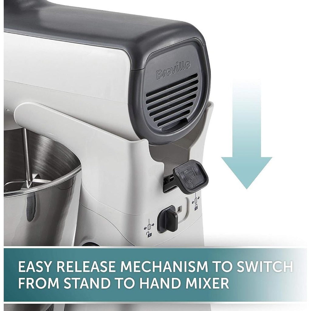 Breville VFM031 Classic Combo Stand And Hand 3.7L Mixer - White - Beales department store
