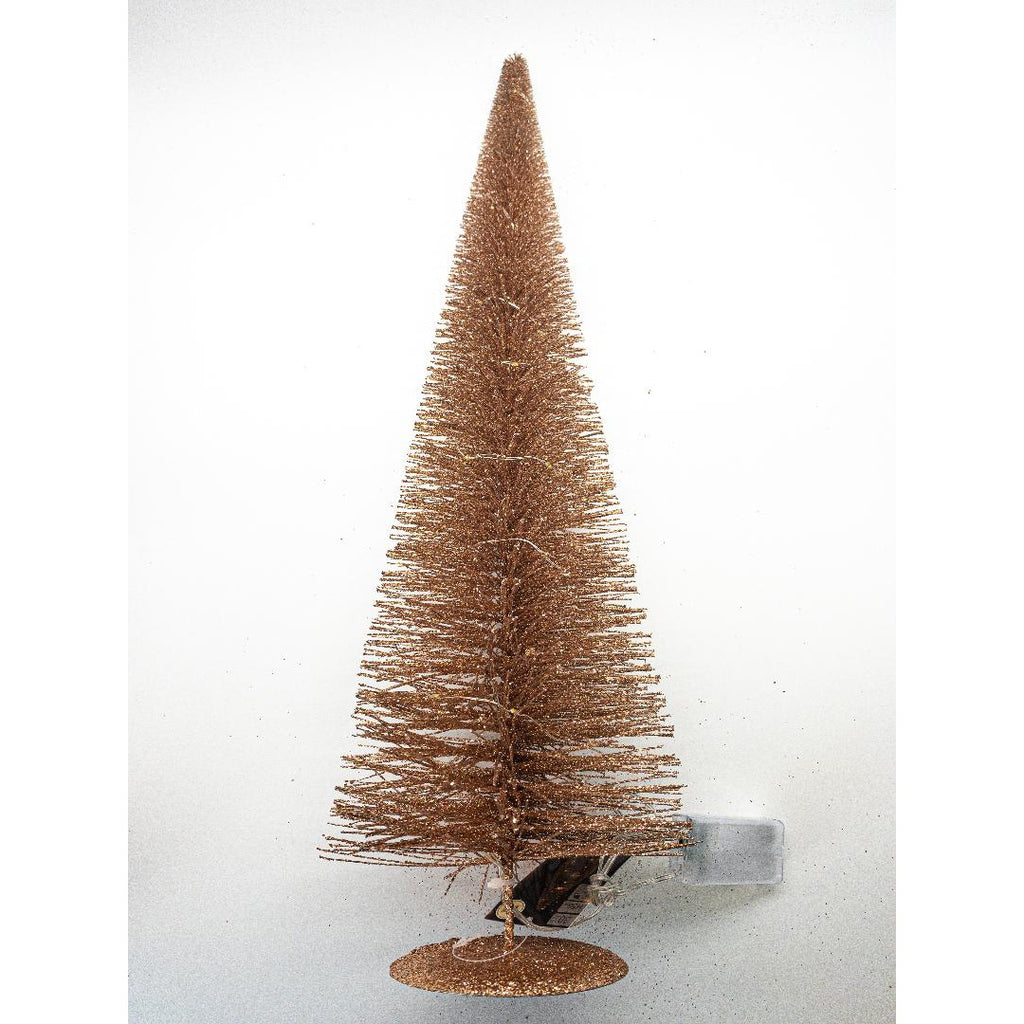 Bronze Glitter LED Christmas Tree - Beales department store