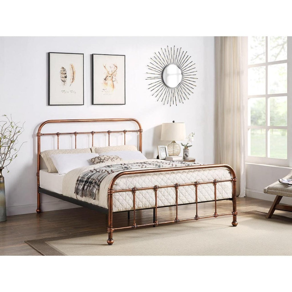 Burford Antique Copper Victorian Metal Bed - Beales department store