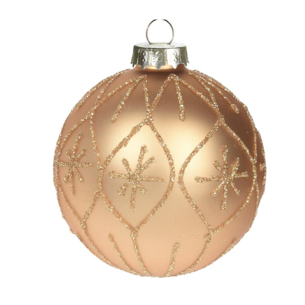 Christmas Bauble Gold Star - Beales department store