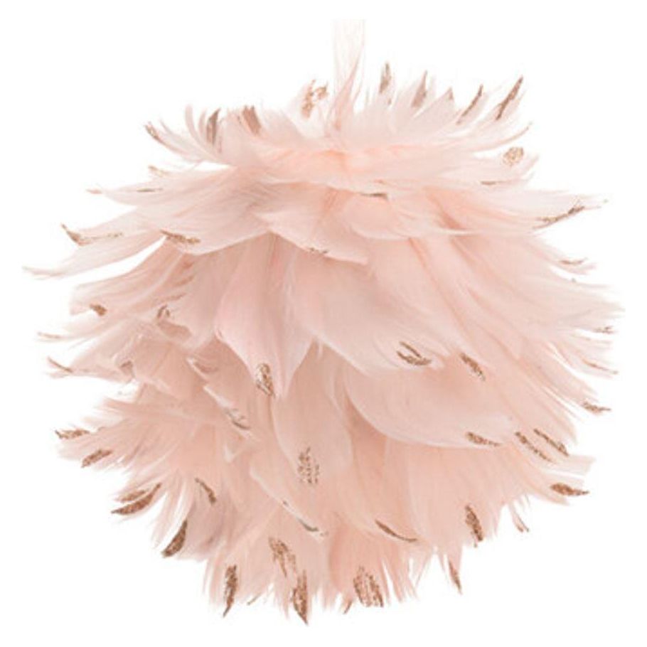 Christmas Feather Bauble Pink Full Feather - Beales department store
