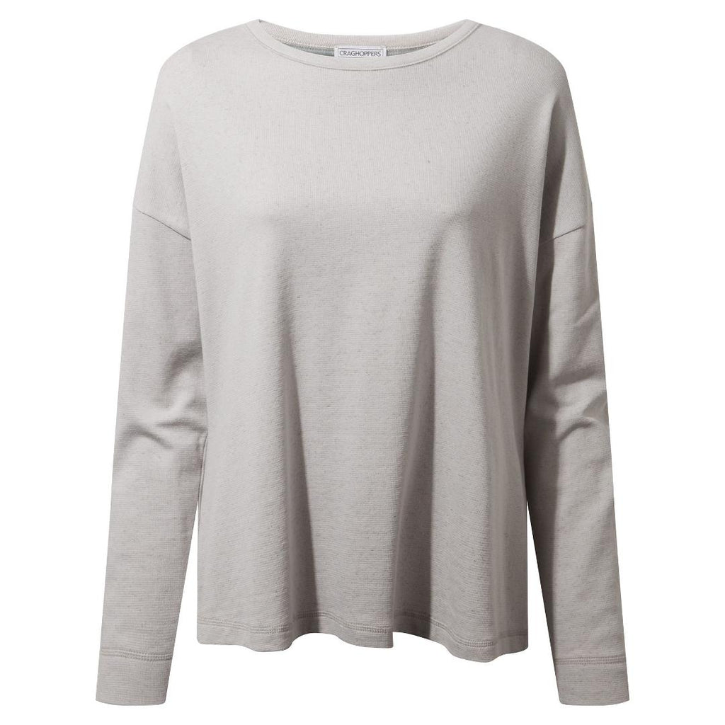 Craghoppers Forres Long Sleeve Top - Lunar / Grey Marl - Beales department store