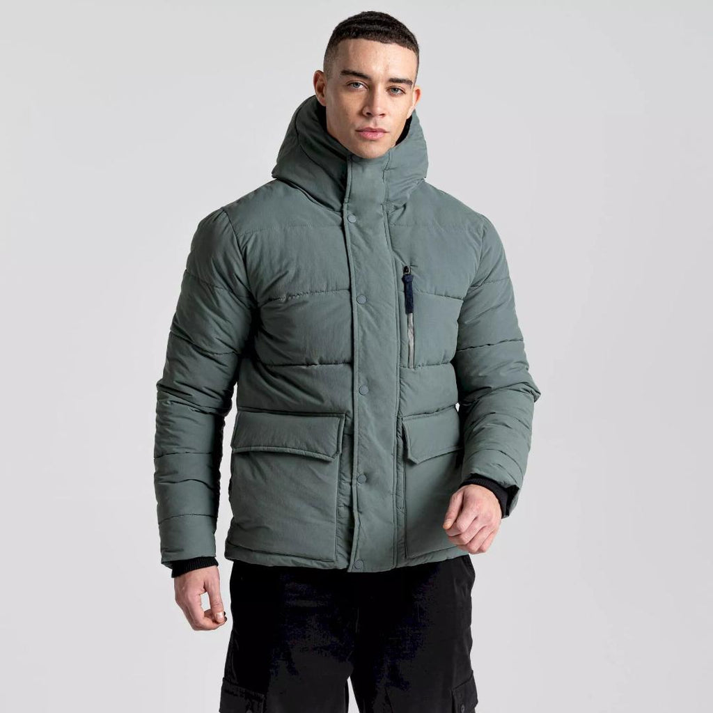 Craghoppers Men's Dunbeath Insulated Hooded Jacket - Balsam Green - Beales department store