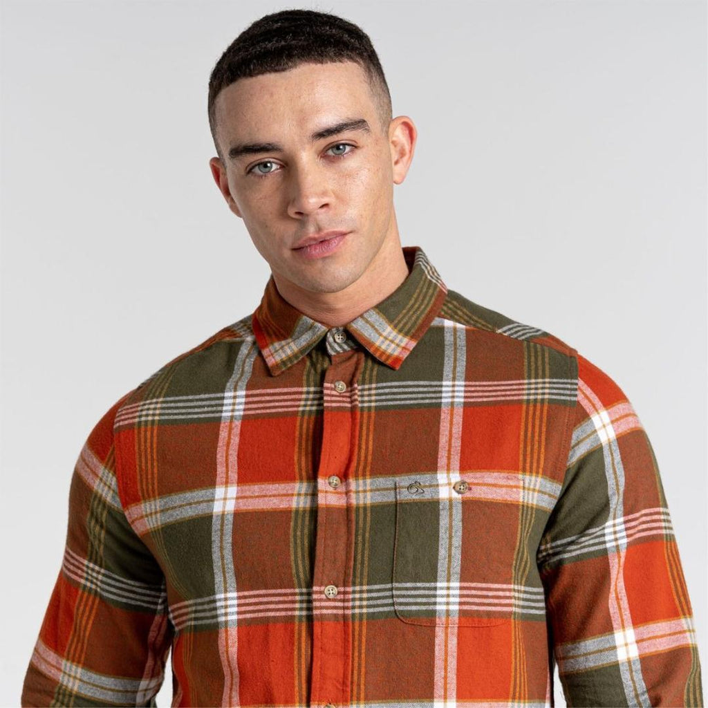 Craghoppers Men’s Thornhill Check Shirt – Potters Clay - Beales department store
