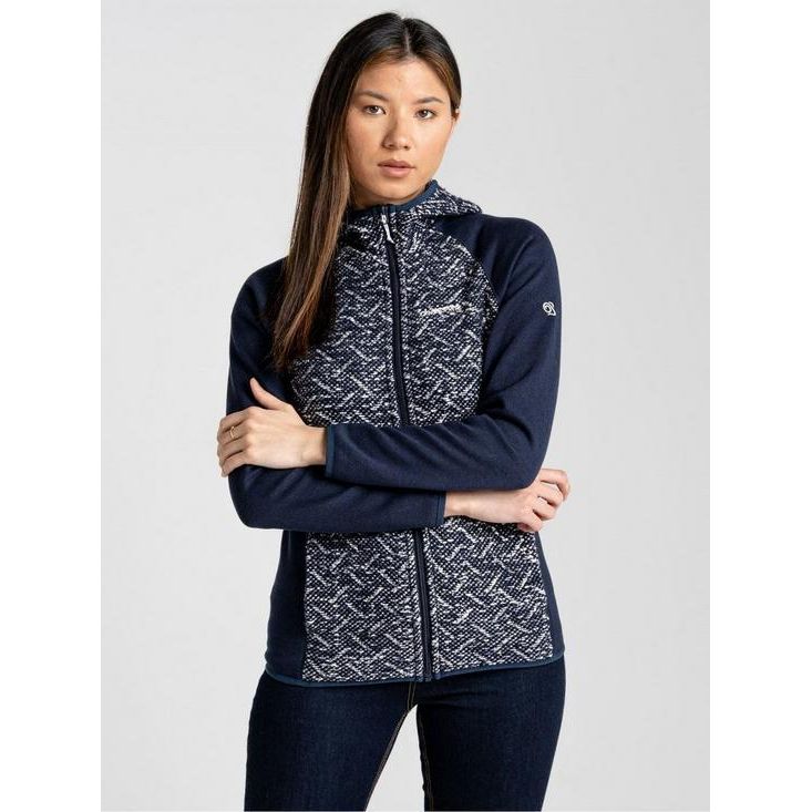 Craghoppers Women's Alliva Hooded Fleece Jacket - Blue Navy - Beales department store