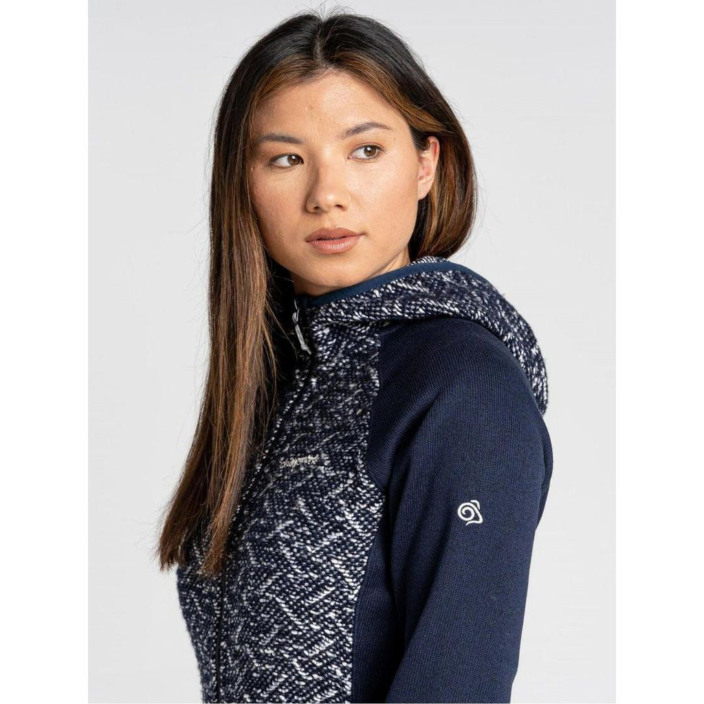 Craghoppers Women's Alliva Hooded Fleece Jacket - Blue Navy - Beales department store