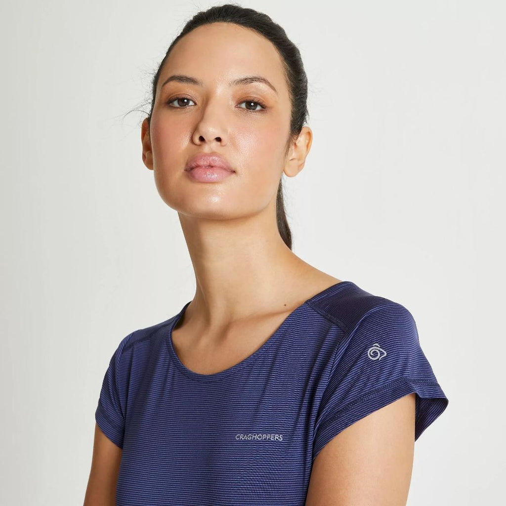 Craghoppers Women's Atmos Short Sleeved T-Shirt - Blue Navy - Beales department store