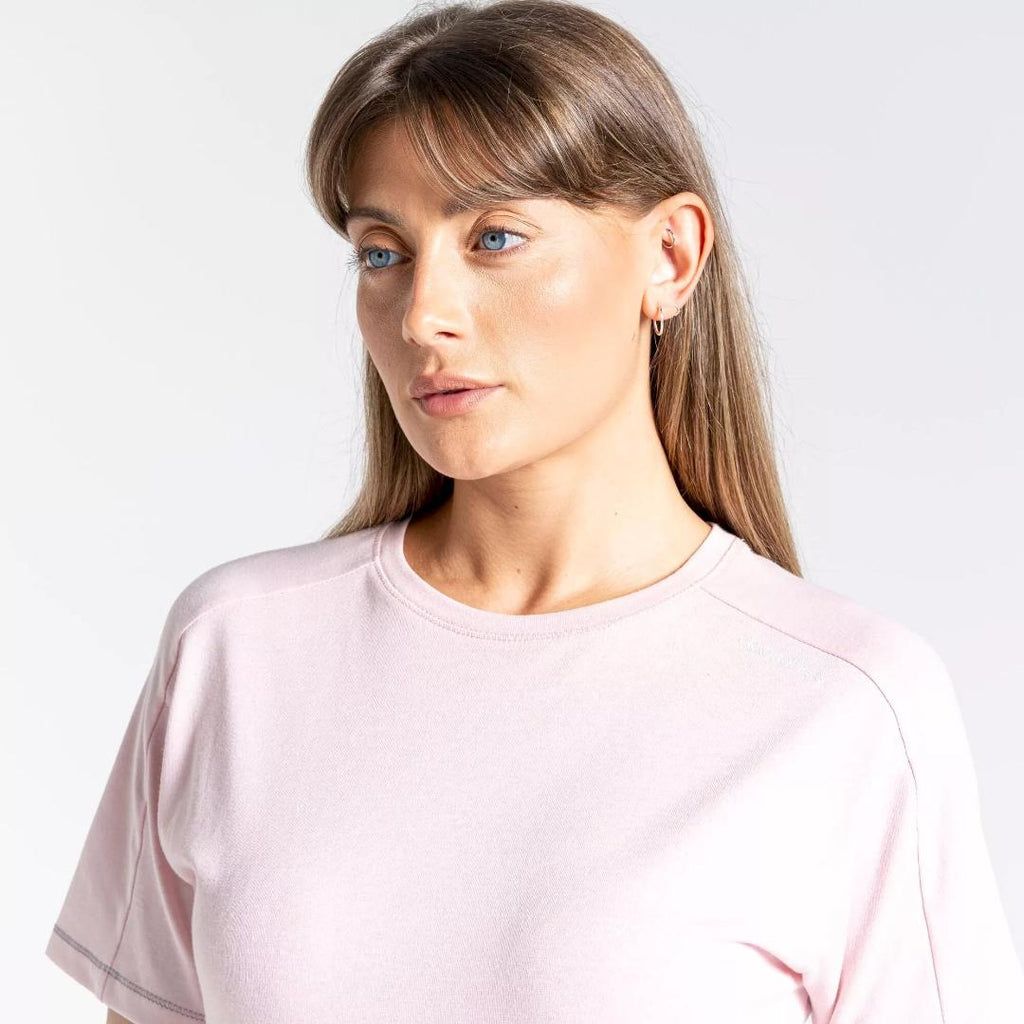 Craghoppers Women's Dynamic Short Sleeved T-Shirt - Pink Clay - Beales department store