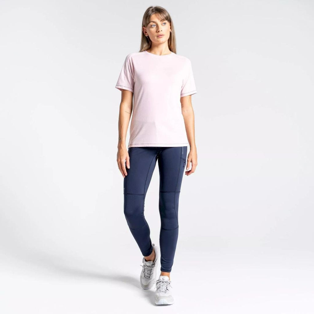 Craghoppers Women's Dynamic Short Sleeved T-Shirt - Pink Clay - Beales department store