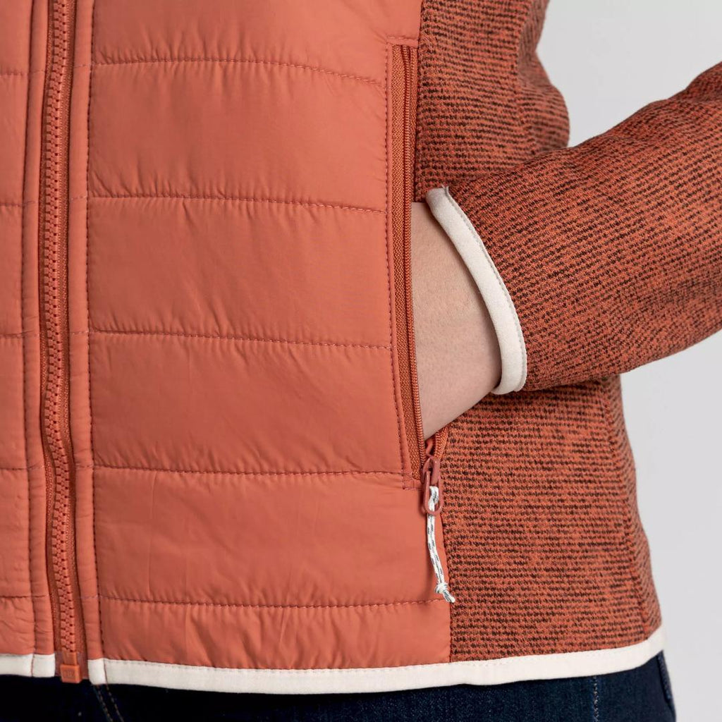 Craghoppers Women's Regina Hybrid Jacket - Warm Russet - Beales department store