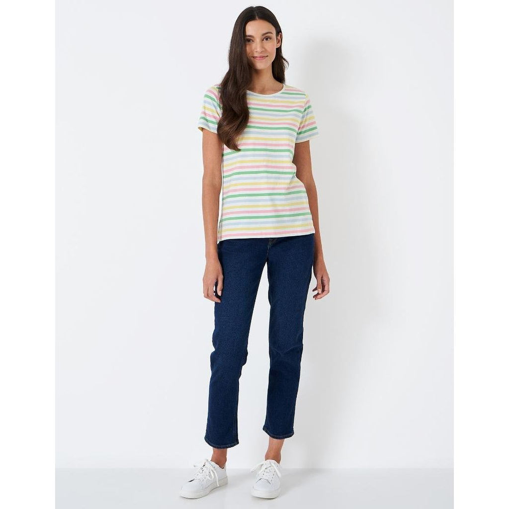 Crew Clothing Breton T-Shirt - White Multi Stripe - Beales department store