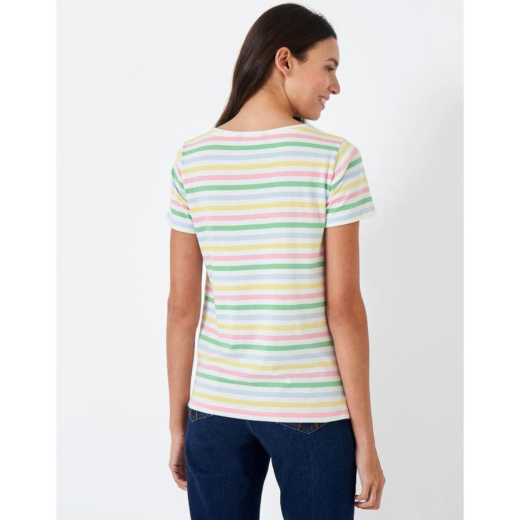 Crew Clothing Breton T-Shirt - White Multi Stripe - Beales department store