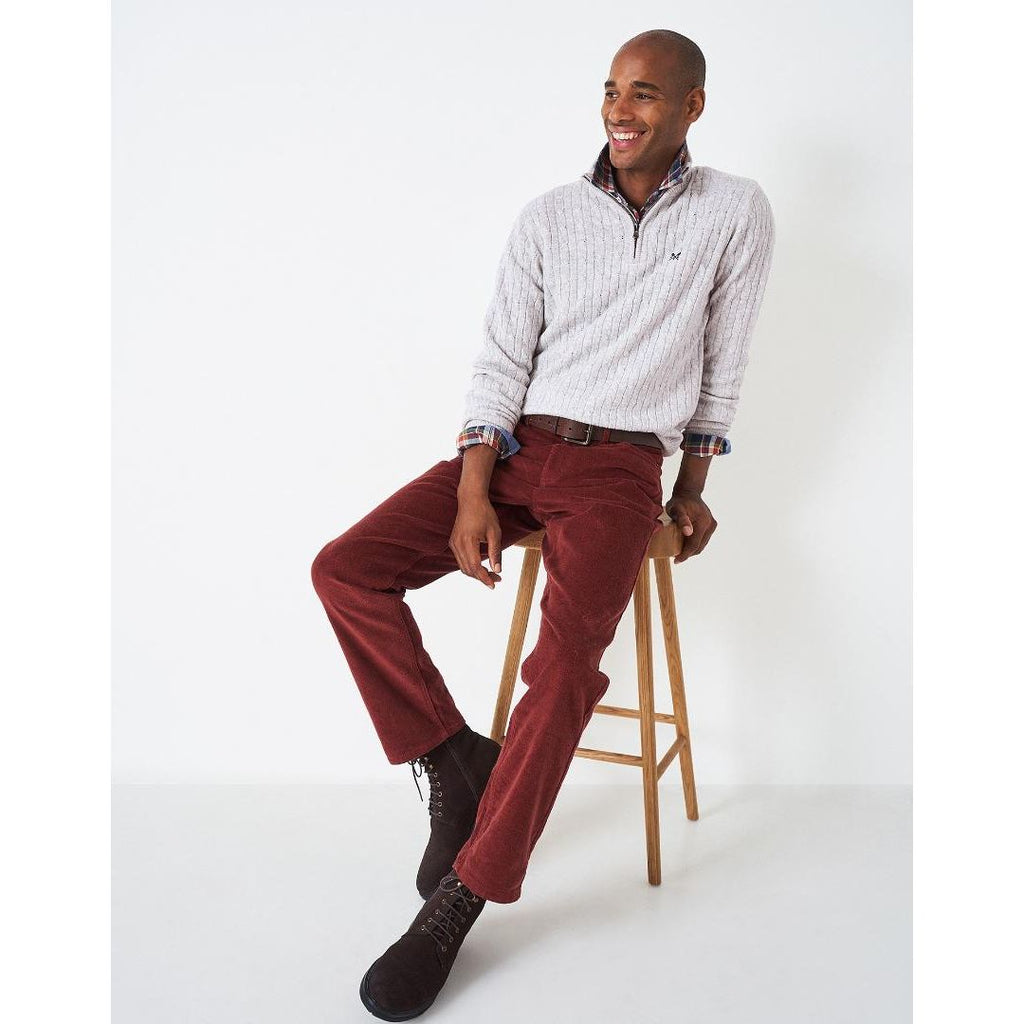 Crew Clothing Cord Trousers - Red - Beales department store