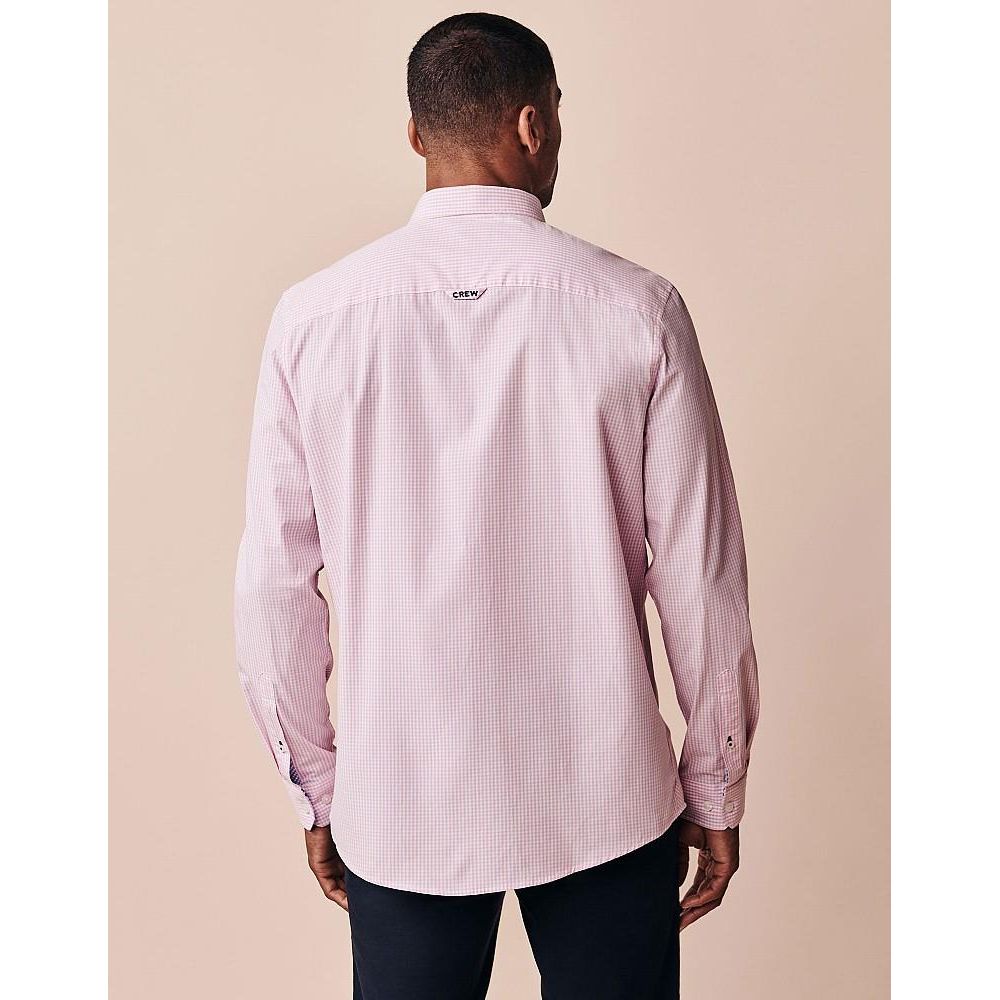 Crew Clothing Crew Classic Micro Gingham Shirt - Classic Pink - Beales department store