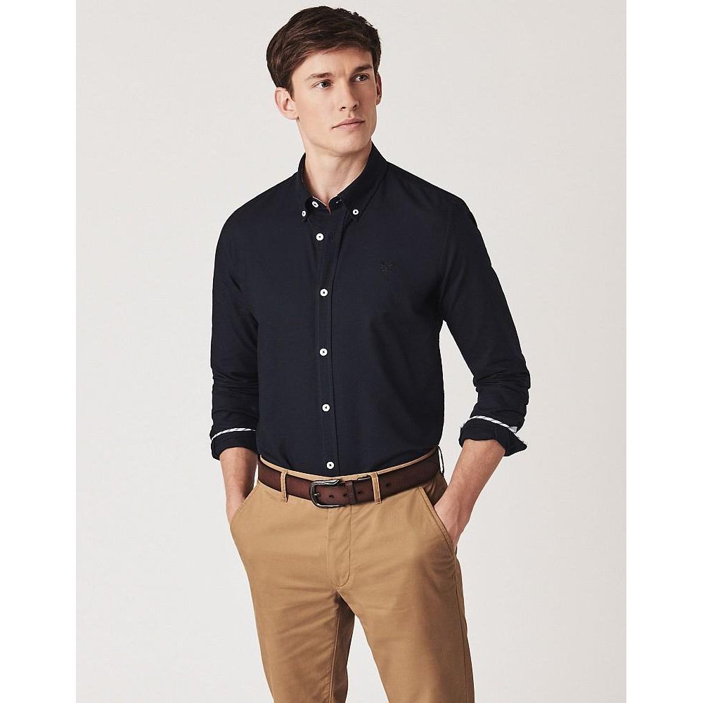 Crew Clothing Crew Slim Oxford Shirt - Navy - Beales department store