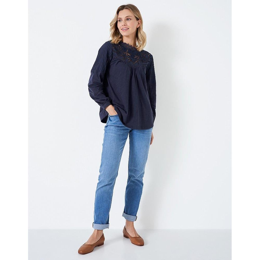 Crew Clothing Gabour Blouse - Navy - Beales department store