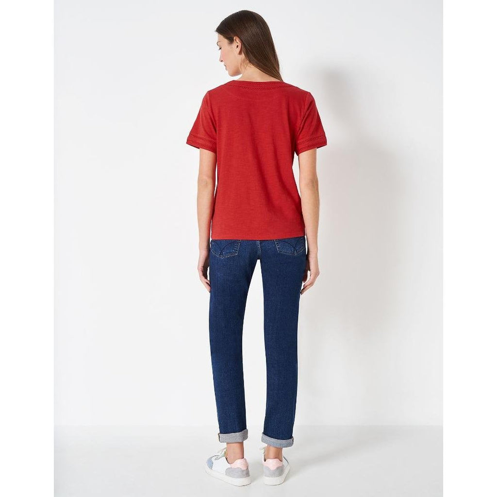 Crew Clothing Lavender T-Shirt - Cherry - Beales department store