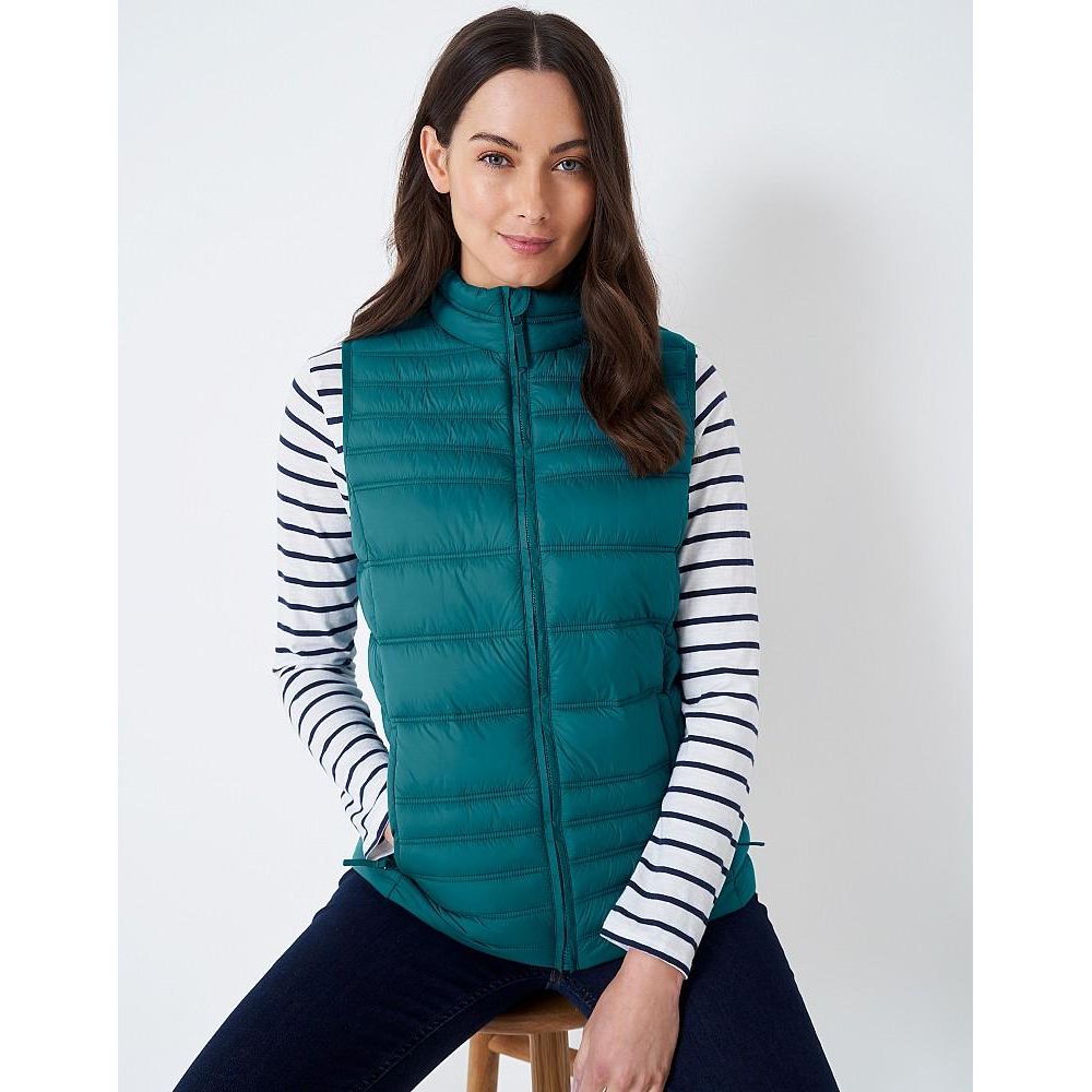 Crew Clothing Lightweight Gilet - Spruce Teal - Beales department store