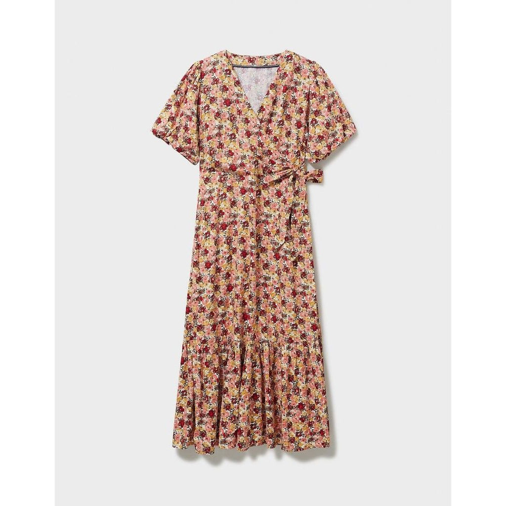 Crew Clothing Melanie Wrap Dress - Pink Floral - Beales department store