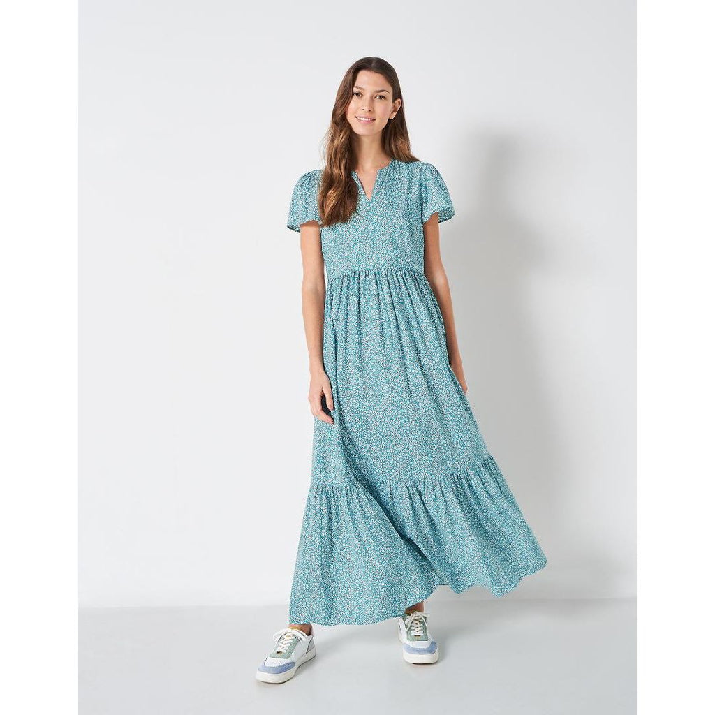 Crew Clothing Natalie Dress - Green Floral - Beales department store