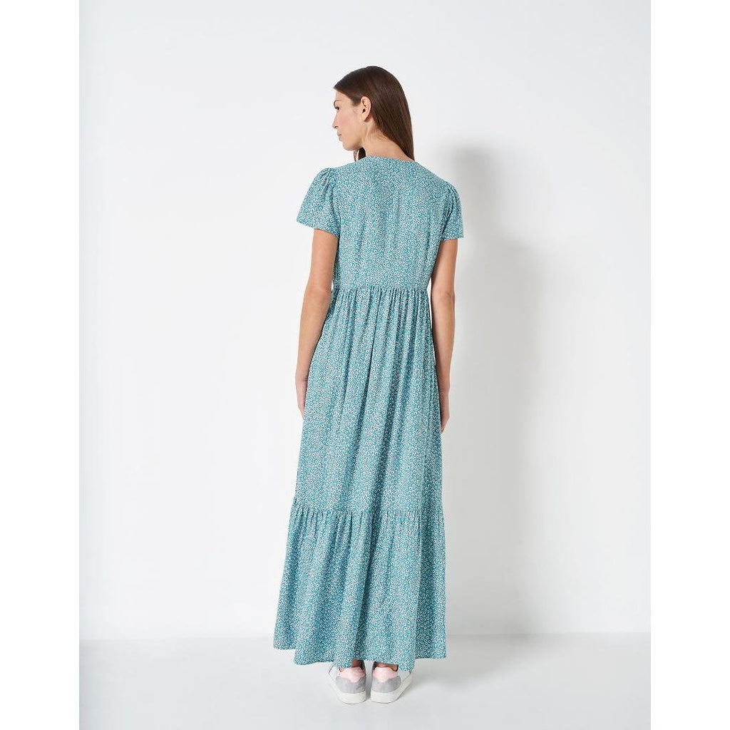 Crew Clothing Natalie Dress - Green Floral - Beales department store