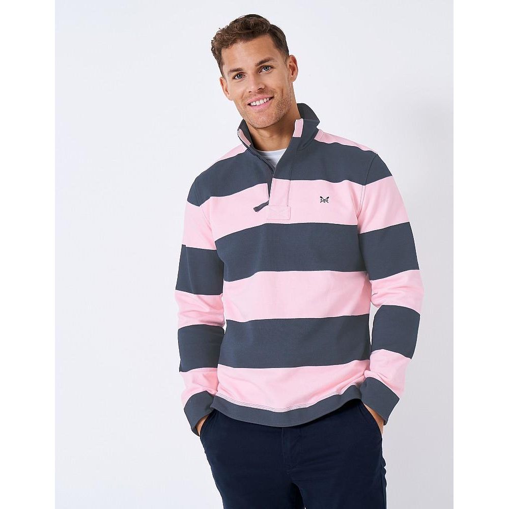 Crew Clothing Padstow Pique Sweat - Chalk Pink - Beales department store