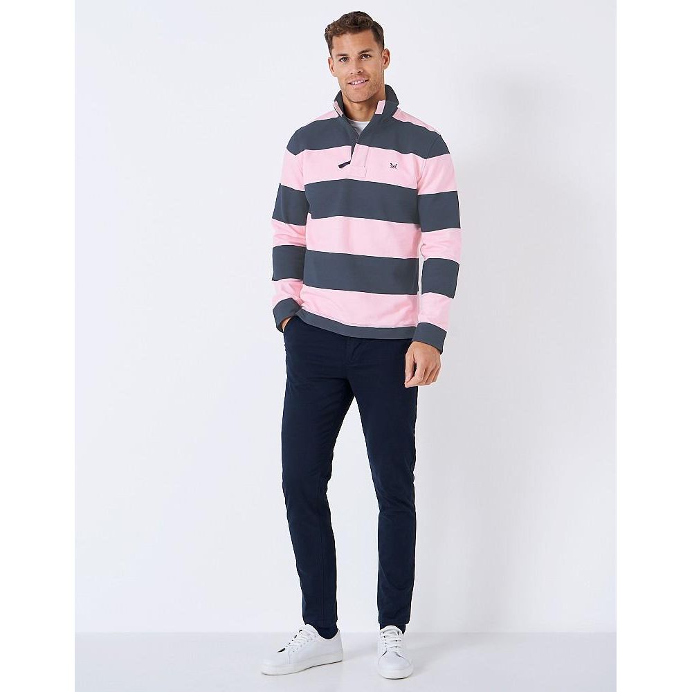 Crew Clothing Padstow Pique Sweat - Chalk Pink - Beales department store