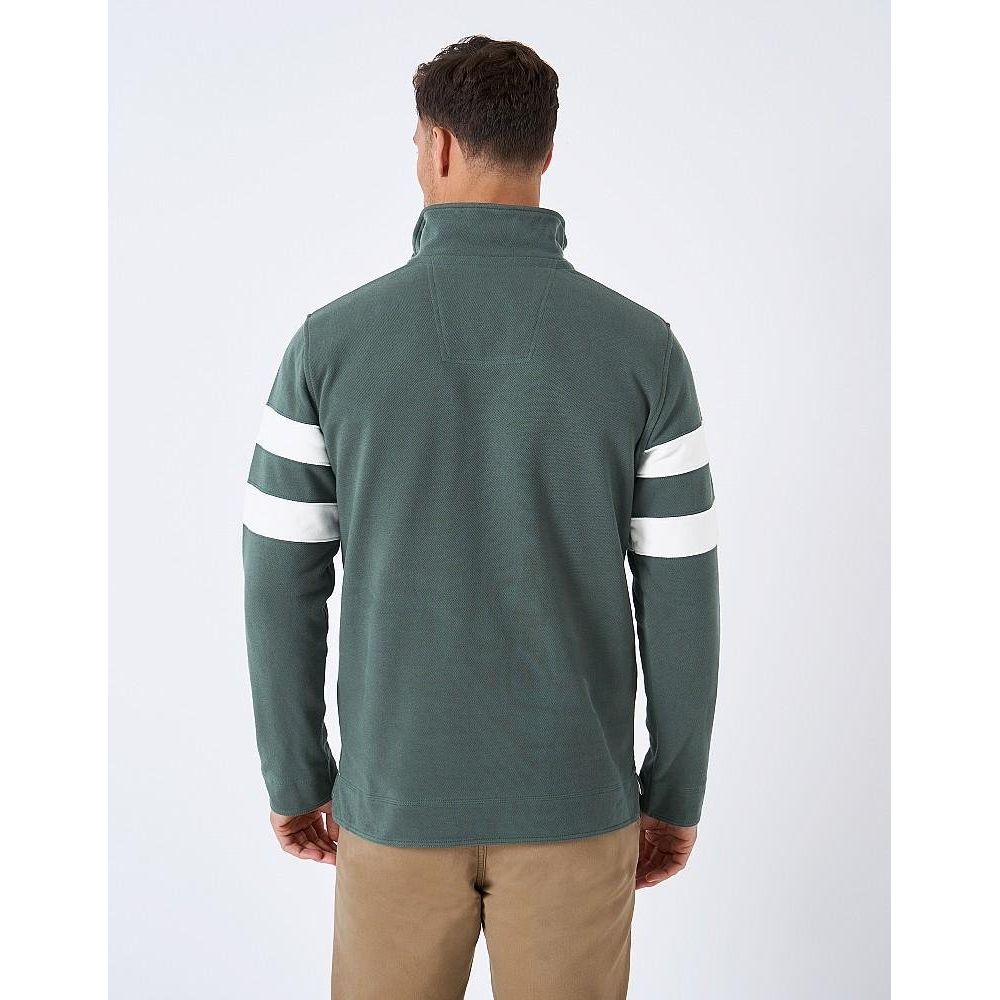 Crew Clothing Padstow Pique Sweat - Evergreen - Beales department store