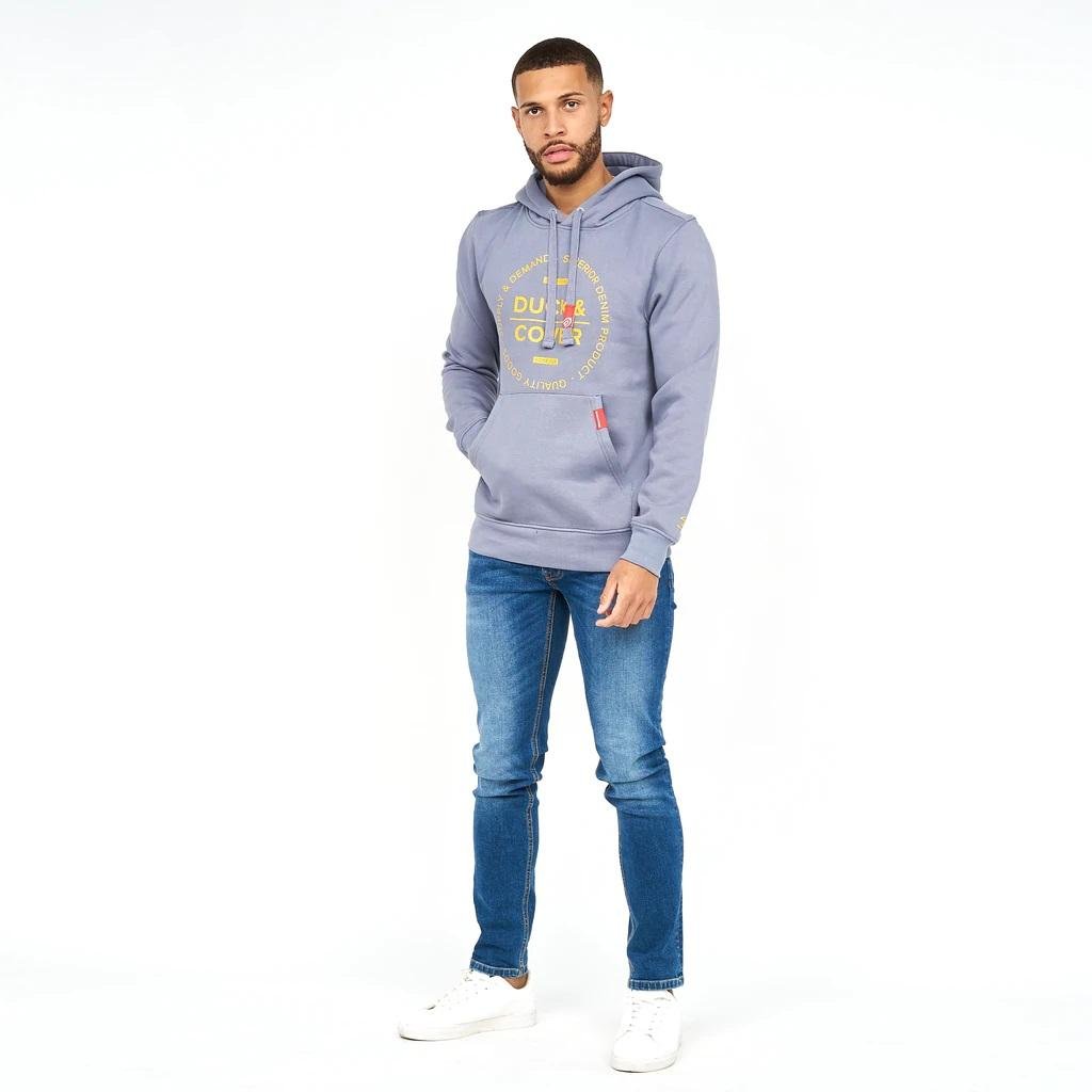Duck & Cover Norland Hoodie - Denim Blue - Beales department store