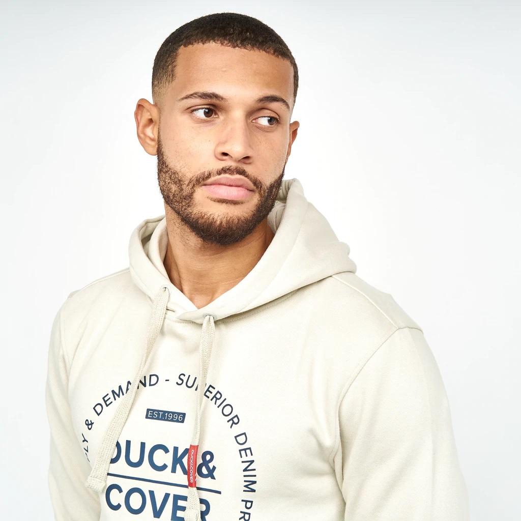 Duck & Cover Norland Hoodie - Stone - Beales department store