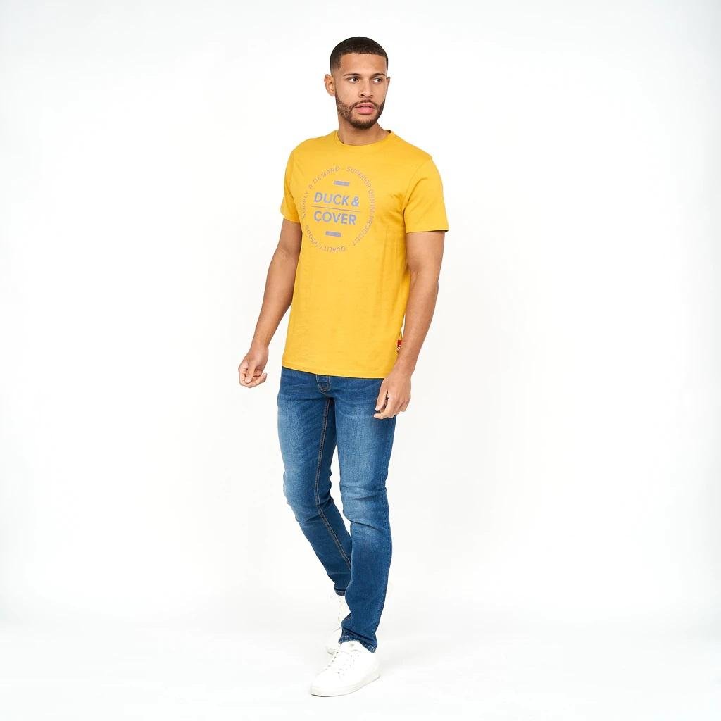 Duck & Cover Norland Tee - Yellow - Beales department store