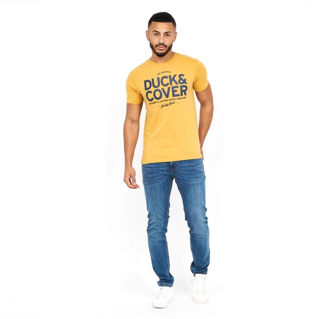 Duck & Cover Wellmoore Tee - Yellow - Beales department store