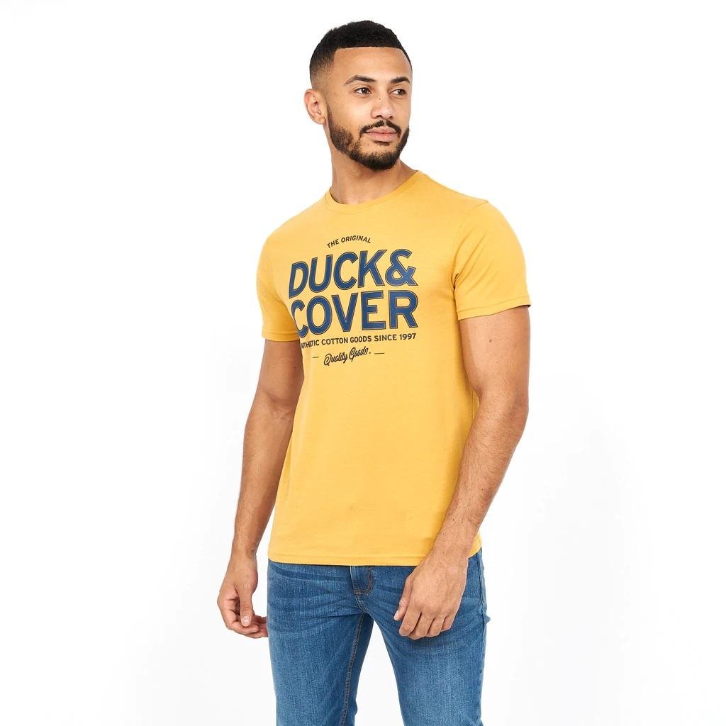 Duck & Cover Wellmoore Tee - Yellow - Beales department store